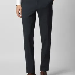 Van Heusen Navy Slim Fit Texture Trousers image 1