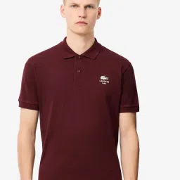 Lacoste Maroon Classic Fit Polo T-Shirt image 1