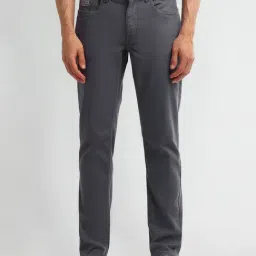 U.S. Polo Assn. Grey Cotton Slim fit Solid Jeans-image-19