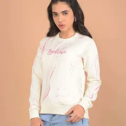 Crimsoune Club Cream Graphic Print Sweatshirt image 1