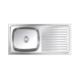 Nirali BG Kitchen Sink Popular Series Small 915x460 mm (36x18 inch) Satin Finish Stainless Steel, Elegance-picture-35