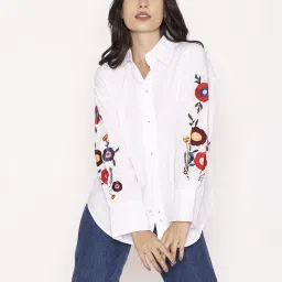 Lounge Dreams Multi-Color Oversized Fit Cottoncasual shirts image 1