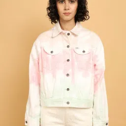 Wrangler White Tie-Dye Denim Jacket image 1