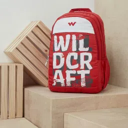 Wildcraft Valour Red Polyester Printed Laptop Backpack - 25 Ltrs image 1