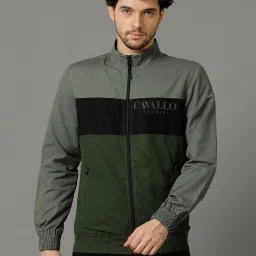 CAVALLO by Linen Club Green Regular Fit Cotton Linen Jacket image 1