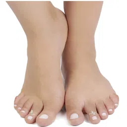 Taraash 92.5 Sterling Silver Crossover Heart Toe Rings for Women image 2