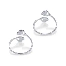 Taraash 92.5 Sterling Silver Crossover Heart Toe Rings for Women image 4