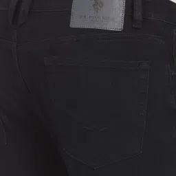 U.S. Polo Assn. Black Cotton Slim Fit Jeans image 4