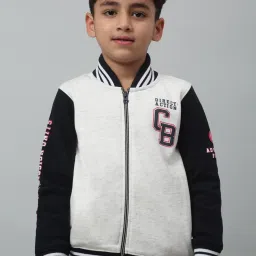 Cantabil Kids Grey Printed Full Sleeves Sweatshirt image 1