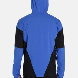 Puma Blue & Black Regular Fit Colour Block Hooded Jacket image 2