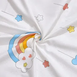 Haus & Kinder Kids Digital Magic Printed White 186 TC Cotton Bed Sheet with 1 Pillow Cover image 5