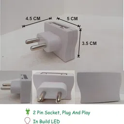 SOMIL White & Blue Printed Glass Abstract Shaped Shaped Wall Lamp image 3