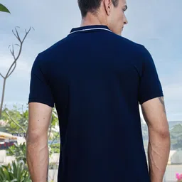 Thomas Scott Men Polo Collar Solid T-shirt image 4