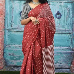clothonus Geometric Printed Pure Cotton Saree-picture-20