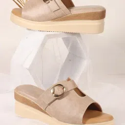 Carlton London Women's Beige Casual Sandals-image-9