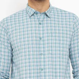 Duke Blue Slim Fit Checks Shirt image 5