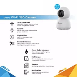 Trueview 1080p Full HD Wi-Fi Pan and Tilt Smart CCTV Camera with Storage on Cloud or SD Card Up To 256 GB image 2