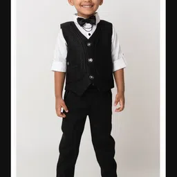 LITTLE COLLARS Boys Single-Breasted Three-Piece Suit-picture-49