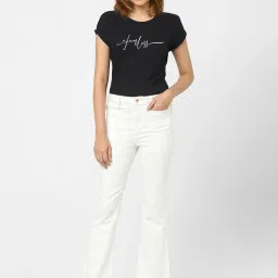 Vero Moda White Bootcut Jeans image 4