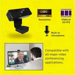 TVSE WC 103 Full HD 1080p Webcam (Black) image 4