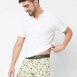 UnderJeans by Spykar Green Printed Trunks image 5