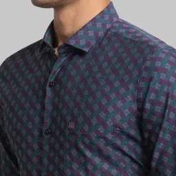 Raymond Purple Cotton Regular Fit Checks Shirt image 5