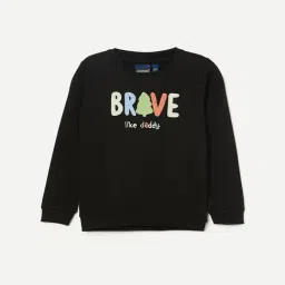 Juniors By Lifestyle Black Cotton Regular Fit Printed Sweatshirt-picture-26