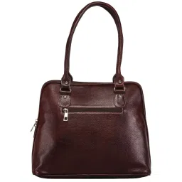 Genwayne Brown Solid Large Handbag image 3