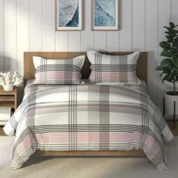 Nautica Raymarine Red & Grey Cotton 160 TC Double Bedsheet with 2 Pillow Covers & Comforter-picture-18