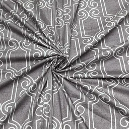 Pure Decor Purple & White Ethnic Motifs Queen Bedsheet with 2 Pillow Covers image 3