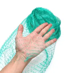 WNE Jaliwale 1524x304 cm (50x10 Feet) HDPE Green Bird Fencing Net image 1