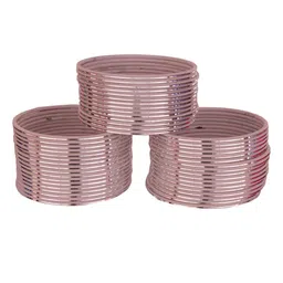 ZULKA Set of 48 Simple Plein Glossy Finished Metal Bangles-picture-15