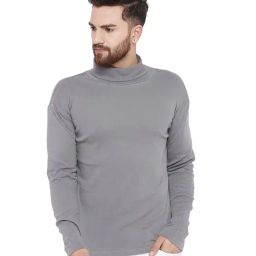 Hypernation Grey High Neck T-Shirt-picture-47