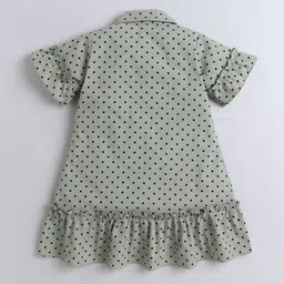 The Magic Wand Polka Dot Print Flared Sleeve Fit & Flare Dress image 3