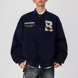 KPOP Men Typography Varsity Jacket with Embroidered-picture-10