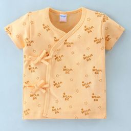 Tango Cotton Single Jersey Knit Half Sleeves Vest Star Print - Peach-picture-38
