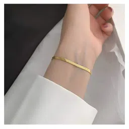 YU FASHIONS Gold Metal Gold Plated Stylish Adjustable Bracelets - 4.1 g-picture-12