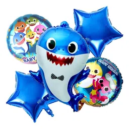 Bubble Trouble Shark themed Foil balloons Pack of 5-picture-9