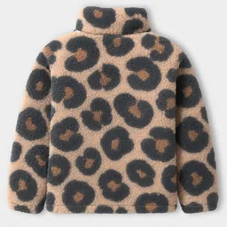 Mi Arcus Knit Sleeveless Leopard Designed Sweatshirt - Multi Colour image 4