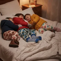 Nicsy Unisex Kids Pack Of 3 Printed Mid-Rise Track Pants image 2