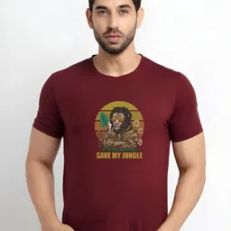 KaamBhari Graphic Printed Round Neck Pure Cotton Regular Fit T-shirt-picture-17