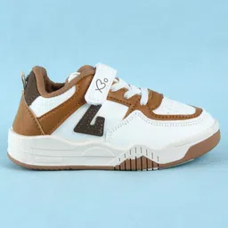 Babyoye Solid Casual Shoes With Velcro Closure - Brown image 4