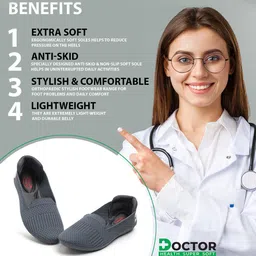 DOCTOR HEALTH SUPER SOFT Women Textured High-Top Slip-On Sneakers image 2