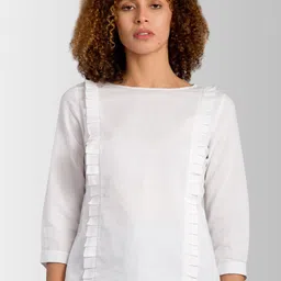 FableStreet White Ruffles Top image 1