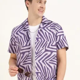 Hancock Purple Printed Shirt-picture-11