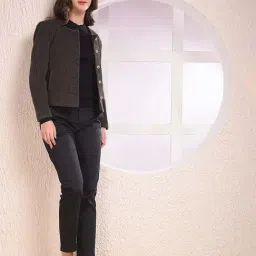 Crimsoune Club Brown Regular Fit Self Design Casual Jacket-picture-37