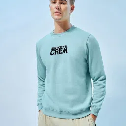 Bewakoof Green Regular Fit Printed Sweatshirt image 1