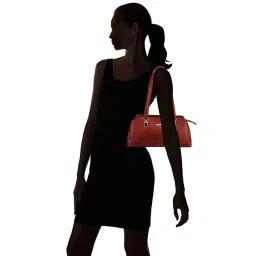 Genwayne Tan Solid Medium Shoulder Bag image 2