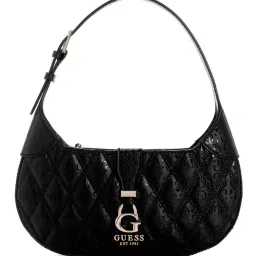 GUESS Black ADI Quilted Medium Hobo Bag image 1