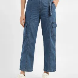 Levi's 94 Indigo Blue Cotton Relaxed Fit Cargo Jeans image 1